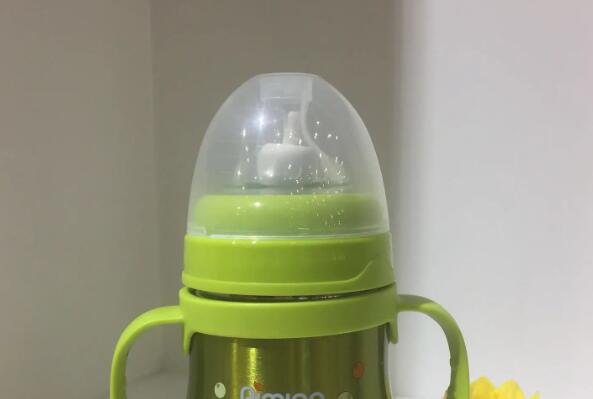 帶吸管保溫奶瓶寬口徑 帶手柄保溫奶瓶防脹氣